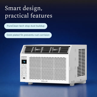 DELLA Fenestra Series 6000 BTU Smart Window AC with Remote/App Control, Cools Up to 250 Sq. Ft
