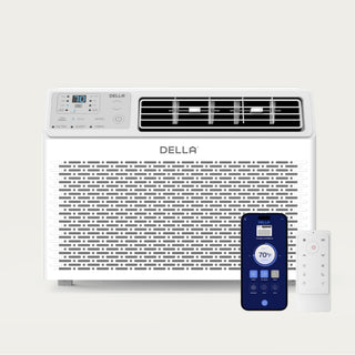 DELLA Fenestra Series 14000 BTU Smart Window AC with Remote/App Control Cools Up To 700 Sq Ft