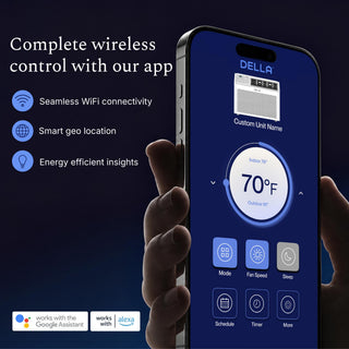 DELLA Fenestra Series 12000 BTU Smart Window AC with Remote/App Control, Cools Up to 550 Sq. Ft