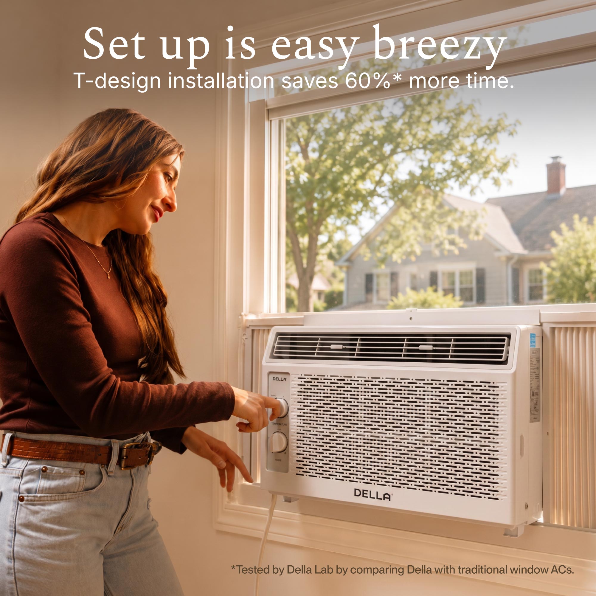 DELLA Fenestra Series 5000 BTU Window Air Conditioner, Cools Up to 150 Sq. Ft.