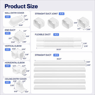 #Size_4" 16Ft Line Set Cover with Flexible Duct