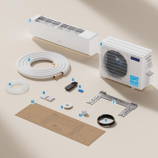 DELLA Serena CloudAir Series 12000 BTU 22 SEER2 Mini Split Heat Pump AC - Up to 550 Sq.Ft.