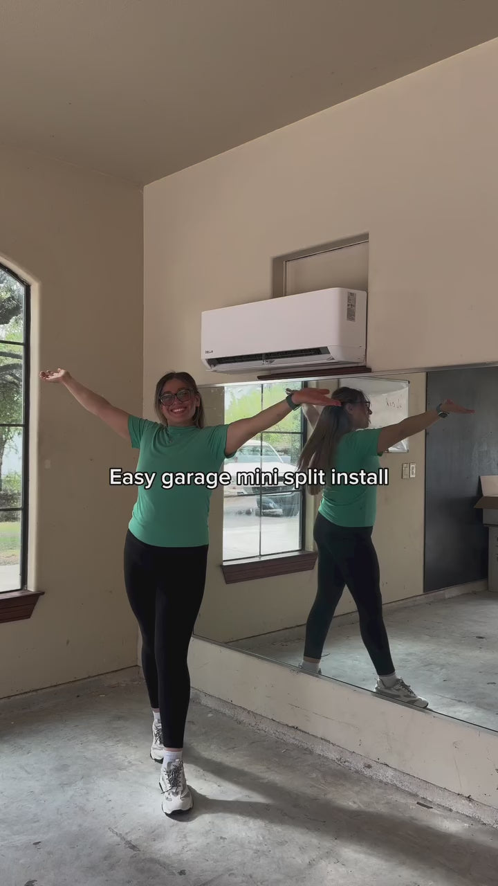 Garage mini split EASY install🧊🔥Comment “DELLA” for the link! I installed the DELLA Optima Ser.mp4__PID:32cbd4f9-64c3-4c20-b85a-730d8634a33e