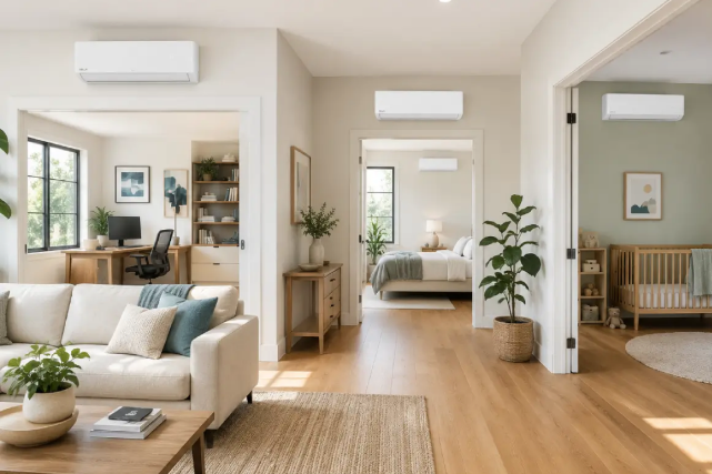 A large airy home interior with mini split comfort